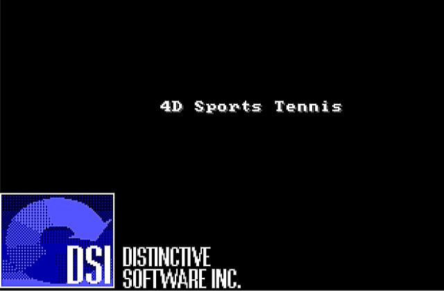 4D Sports - Tennis DOS Game