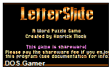 LetterSlide DOS Game