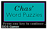Chas' Word Puzzles DOS Game