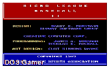 MicroLeague Baseball II DOS Game