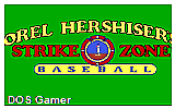 Orel Hershiser's Strike Zone Baseball DOS Game