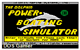 The Dolphin Powerboating Simulator III DOS Game