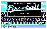 The World's Greatest Baseball Game DOS Game