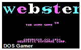 Webster- The Word Game DOS Game