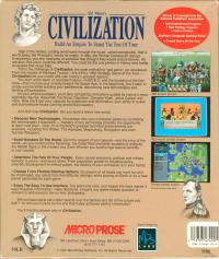 Sid Meiers Civilization Box Artwork Rear