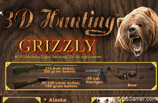 3D Hunting Grizzly DOS Game