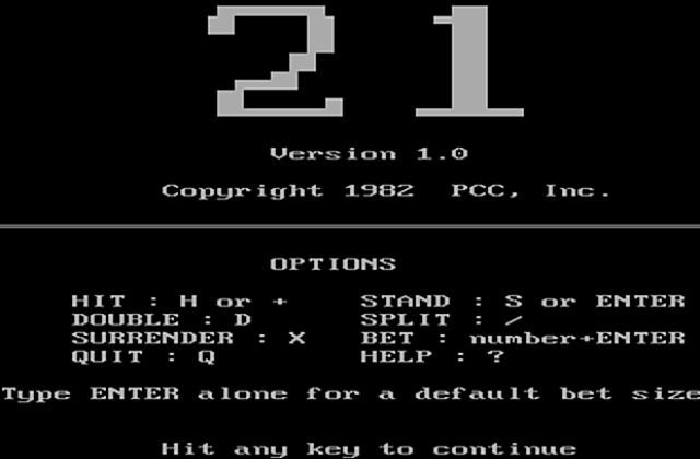 21 DOS Game