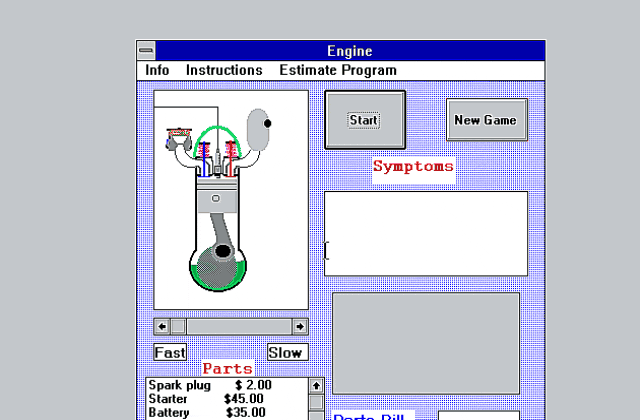 4 Stroke Engine DOS Game