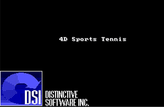 4D Sports - Tennis DOS Game