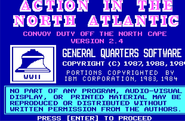 Action In The North Atlantic DOS Game