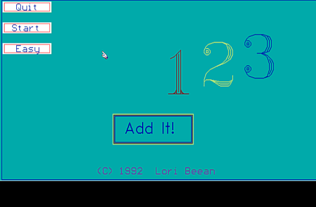 Add It! DOS Game