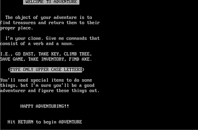 Adventure 1 DOS Game