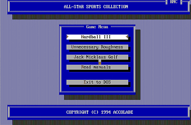 All-Star Sports Collection DOS Game