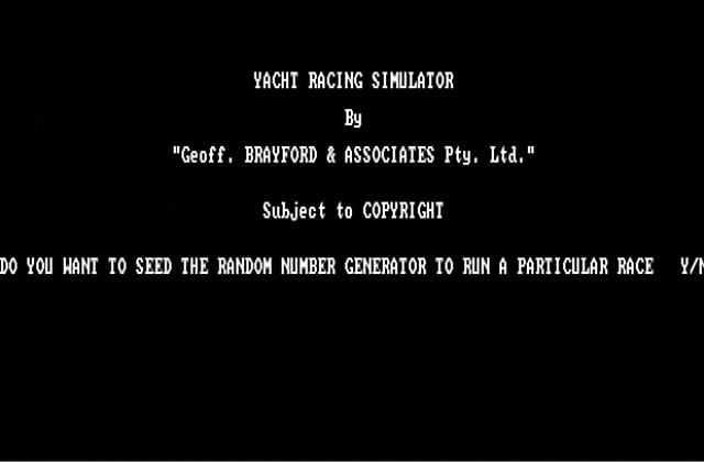 America's Cup Yacht Racing Simulator DOS Game