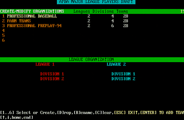 Apba Baseball Deluxe DOS Game