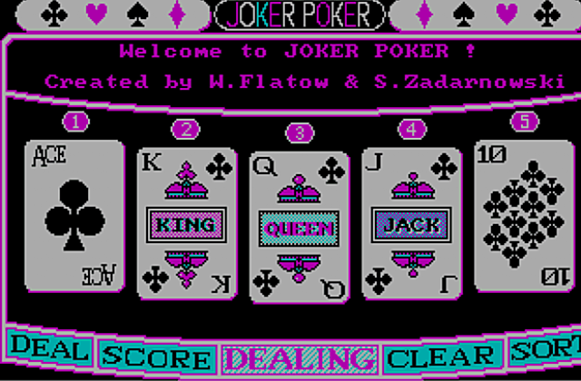 Aussie Joker Poker DOS Game