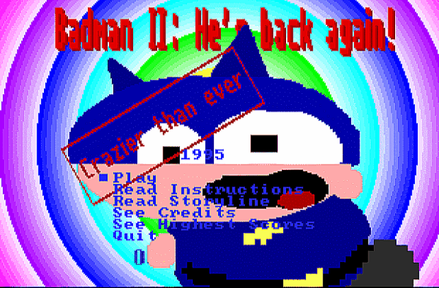Badman II - Hes Back Again! DOS Game