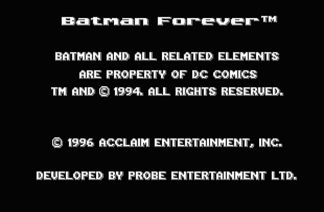 Batman Forever DOS Game