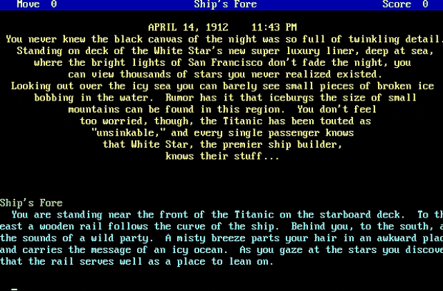 Beyond the Titanic DOS Game