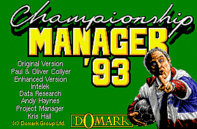 Championship Manager '93 DOS Game