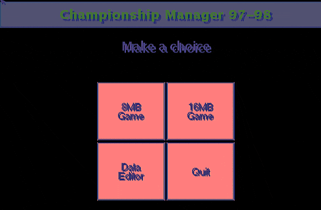Championship Manager 97-98 DOS Game