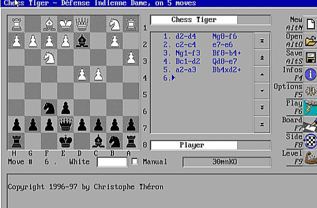 Chess Tiger DOS Game