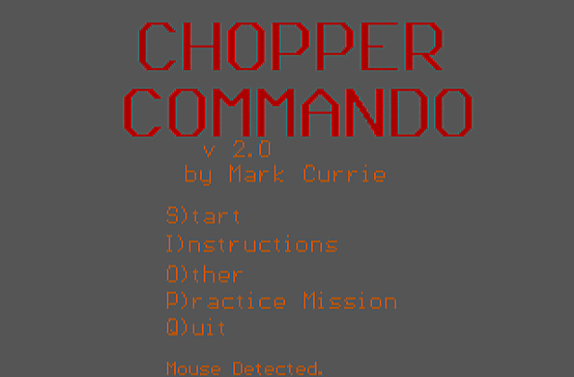 Chopper Commando DOS Game