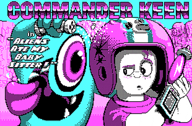 Commander Keen in Aliens Ate My Baby Sitter! CGA DOS Game