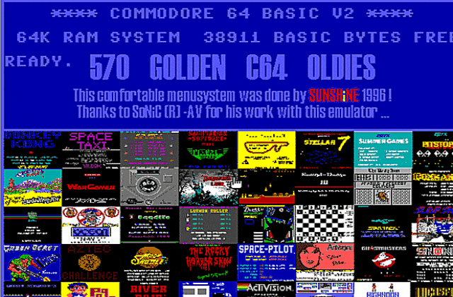 Commodore 64 Emulator including 570 games DOS Game