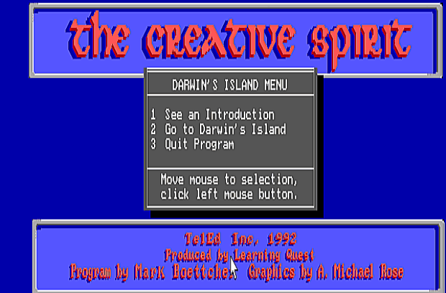 Darwin's Island DOS Game