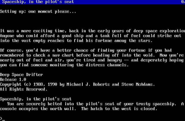 Deep Space Drifter DOS Game