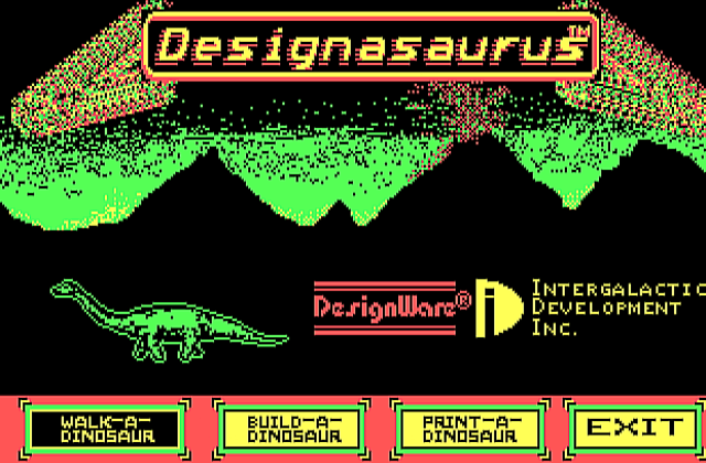Designasaurus DOS Game