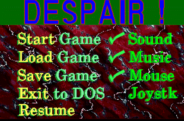 Despair 1 DOS Game