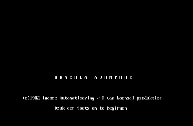 Dracula Text Game DOS Game