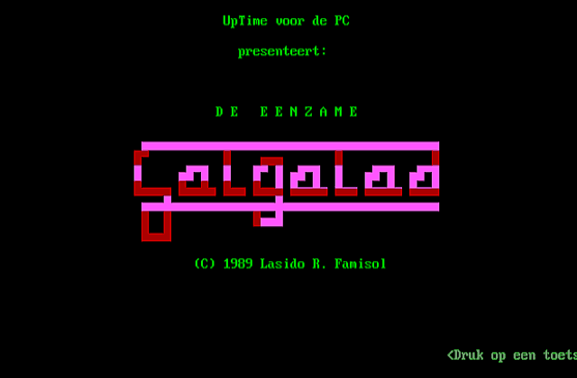 Eenzame Galgalad, De DOS Game