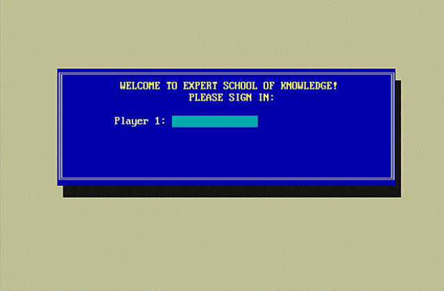Expert Common Knowledge DOS Game