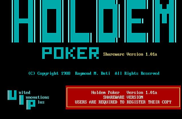 Hold'em Poker DOS Game