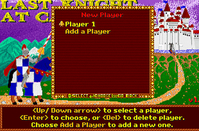 Last Knight at Camelot DOS Game