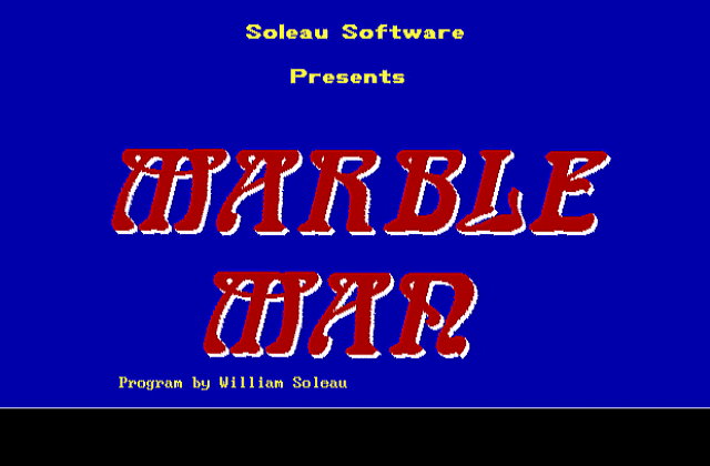Marble Man DOS Game