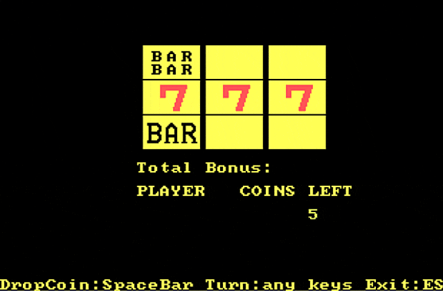 PC-Slot Machine DOS Game
