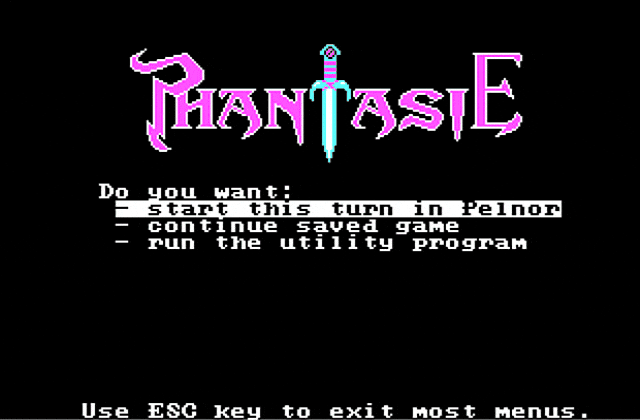 Phantasie DOS Game