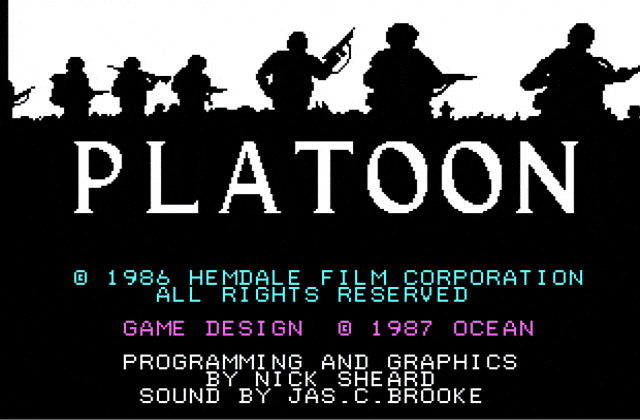 Platoon (CGA) DOS Game