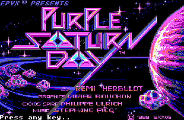 Purple Saturn Day DOS Game