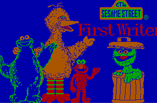Sesame Street First Writer DOS Game