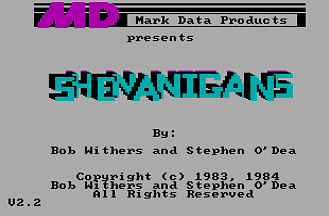 Shenanigans DOS Game