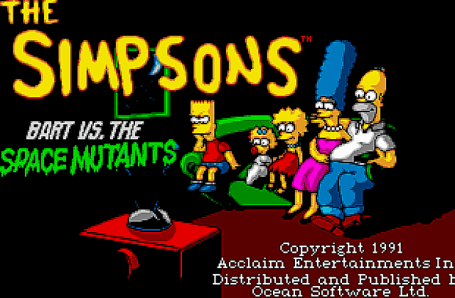 Simpsons Bart Vs Space Mutants DOS Game