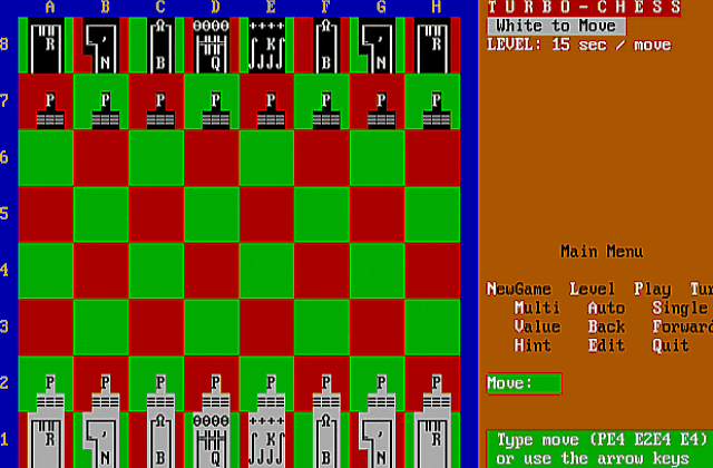 Turbo Chess DOS Game