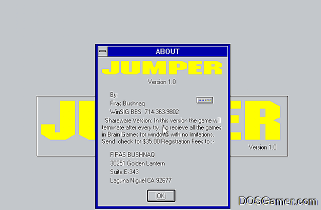 Jumper DOS Game