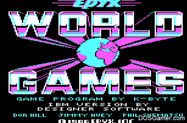 World Games DOS Game