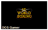 3D World Boxing DOS Game